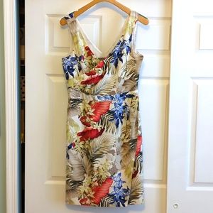 Tommy Bahama women's Silk size 10 tropical print dress